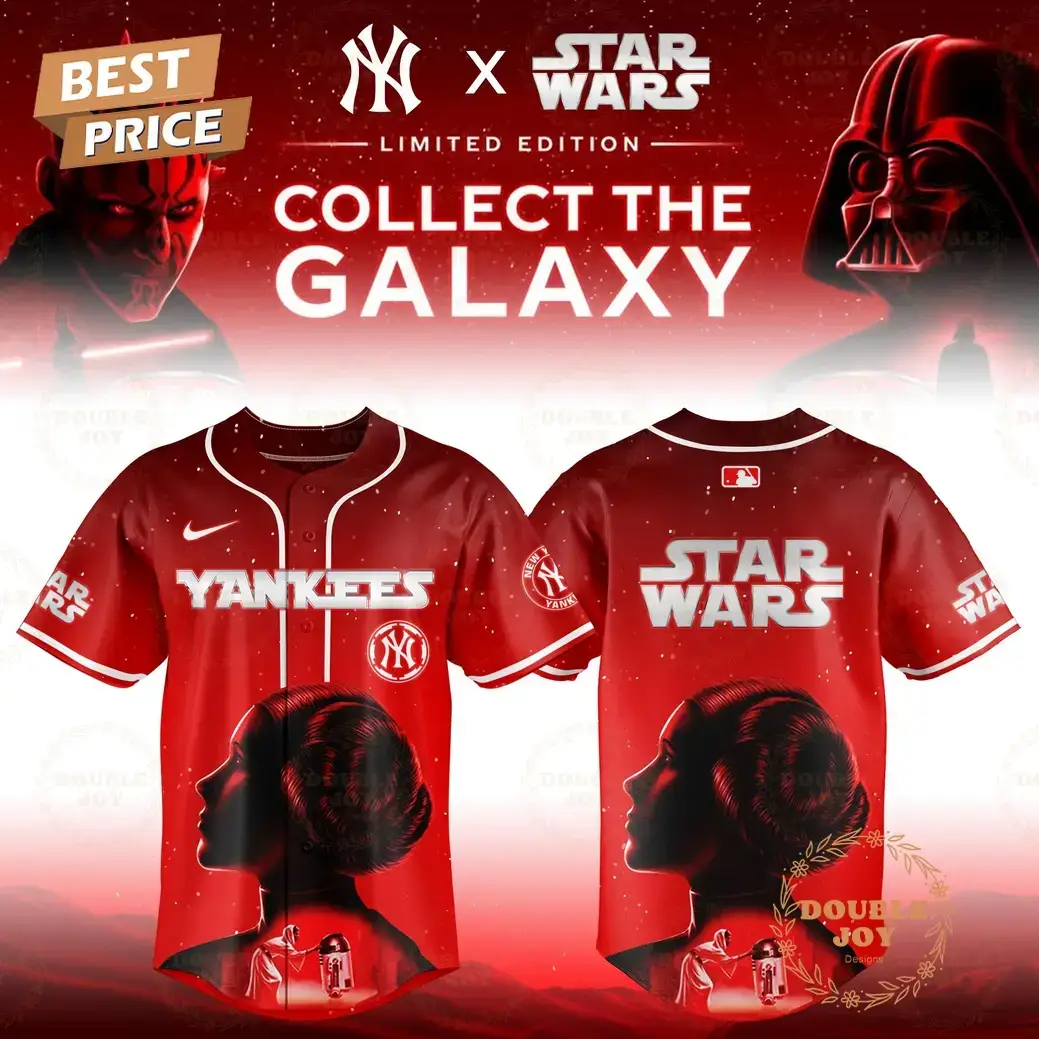 New York Yankees x Star Wars "Leia Organa" 2025 Special Edition Baseball Jersey Image