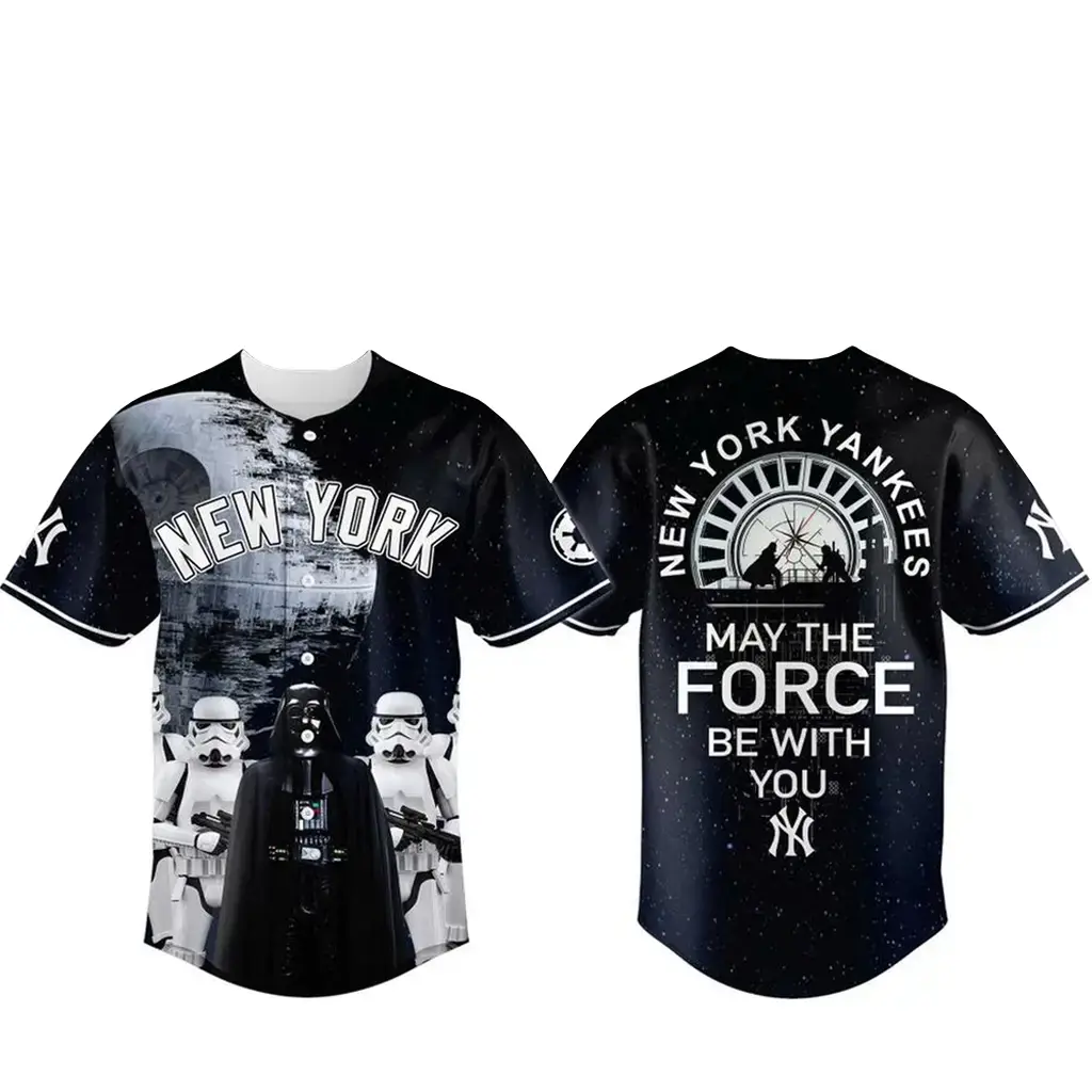 New York Yankees x Star Wars Night 2026 May The Force Be With You Baseball Jersey Image