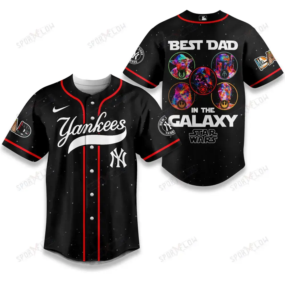 New York Yankees X Star Wars The Chosen Dad Father'S Day Baseball Jersey Image