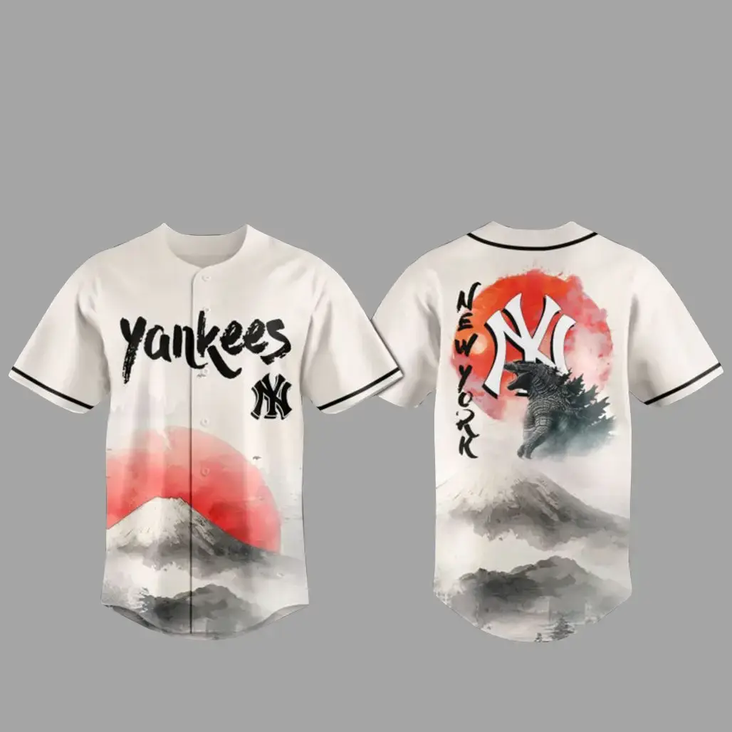 New York Yankees x The Godzilla Kaiju Baseball Jersey Image