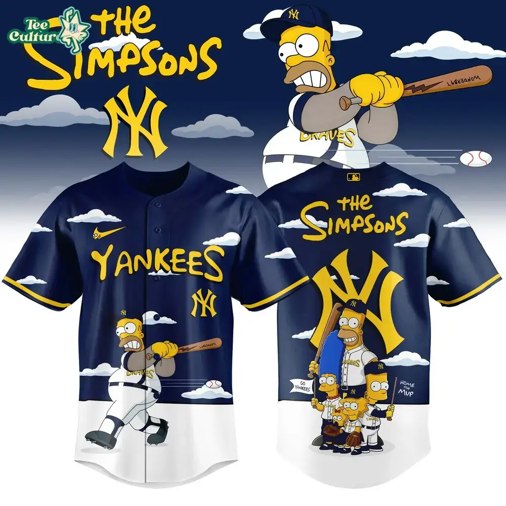 New York Yankees x The Simpsons 2026 Limited Edition Baseball Jersey Image