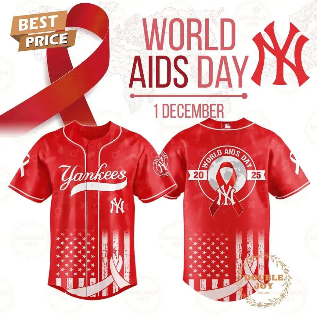 New York Yankees x WORLD AIDS DAY Special Edition Baseball Jersey Image