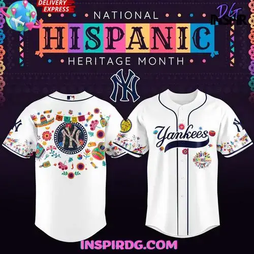 New York Yankess National Hispanic Heritage Month 2025 Baseball Jersey Image