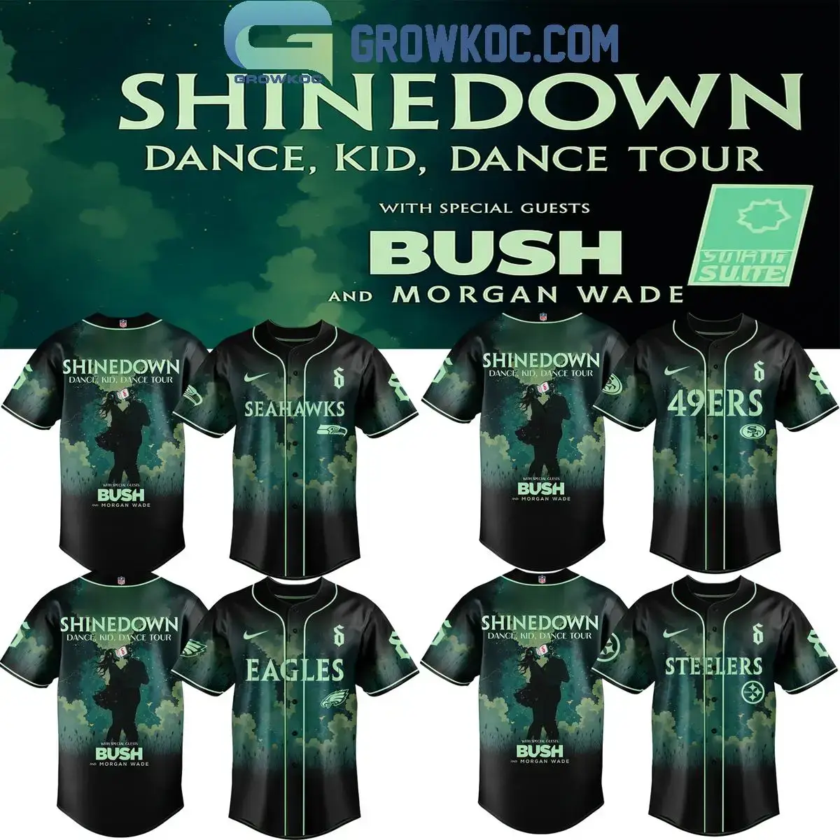 NFL All Teams x Shinedown Tour 2025 Jersey Image