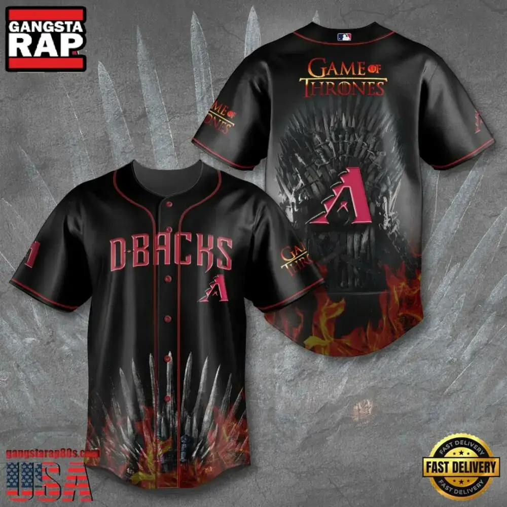 NFL Arizona Diamondbacks x Game of Thrones Baseball Jersey Shirt Image