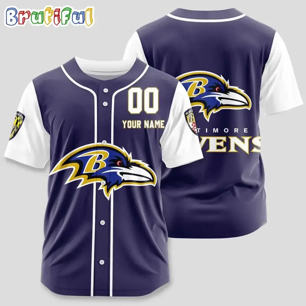 NFL Baltimore Ravens Limited Edition Personalized Baseball Jersey Image