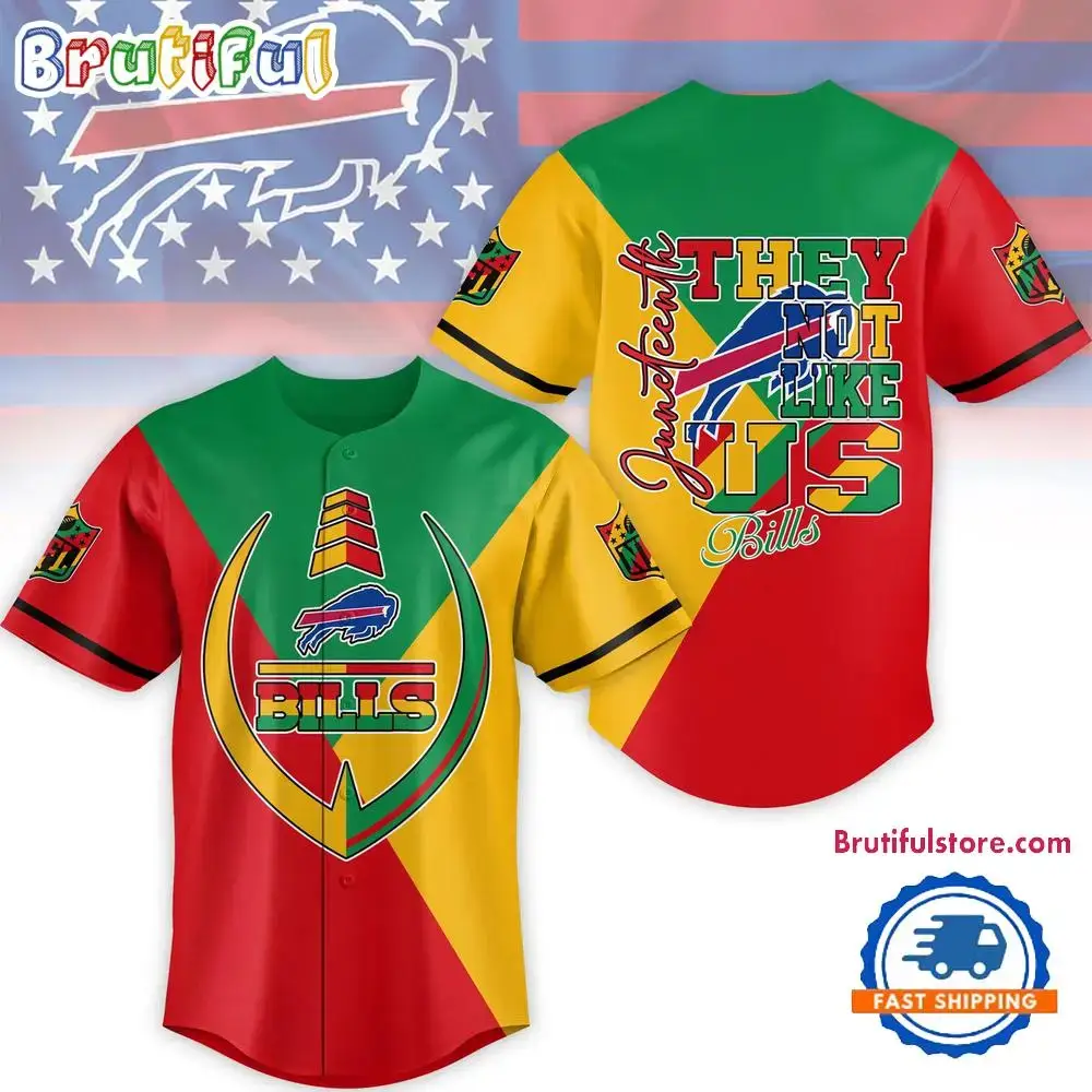 NFL Buffalo Bills Juneteenth Month They Not Like US Baseball Jersey Image