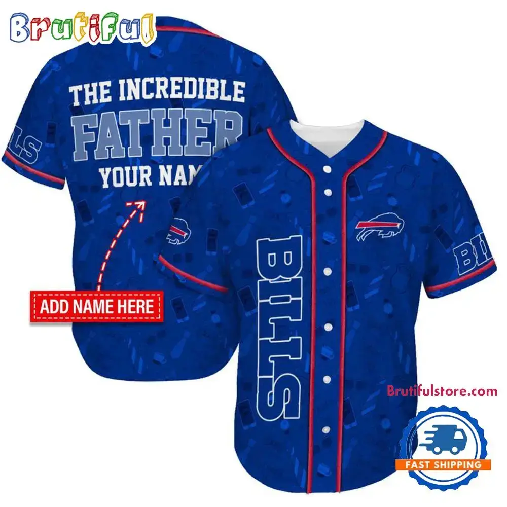 NFL Buffalo Bills The Increadible Father Baseball Jersey Image