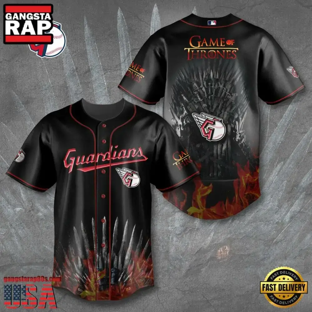 NFL Cleveland Guardians x Game of Thrones Baseball Jersey Shirt Image