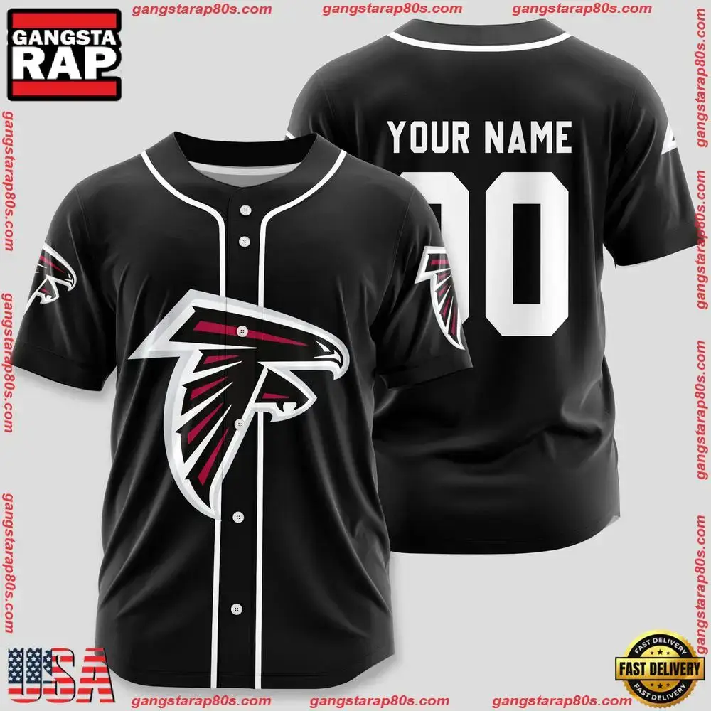 NFL Custom Name Number Atlanta Falcons Sport Baseball Jersey Shirt Image