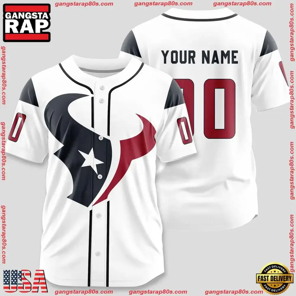 NFL Custom Name Number Houston Texans 2 Sport Baseball Jersey Shirt Image