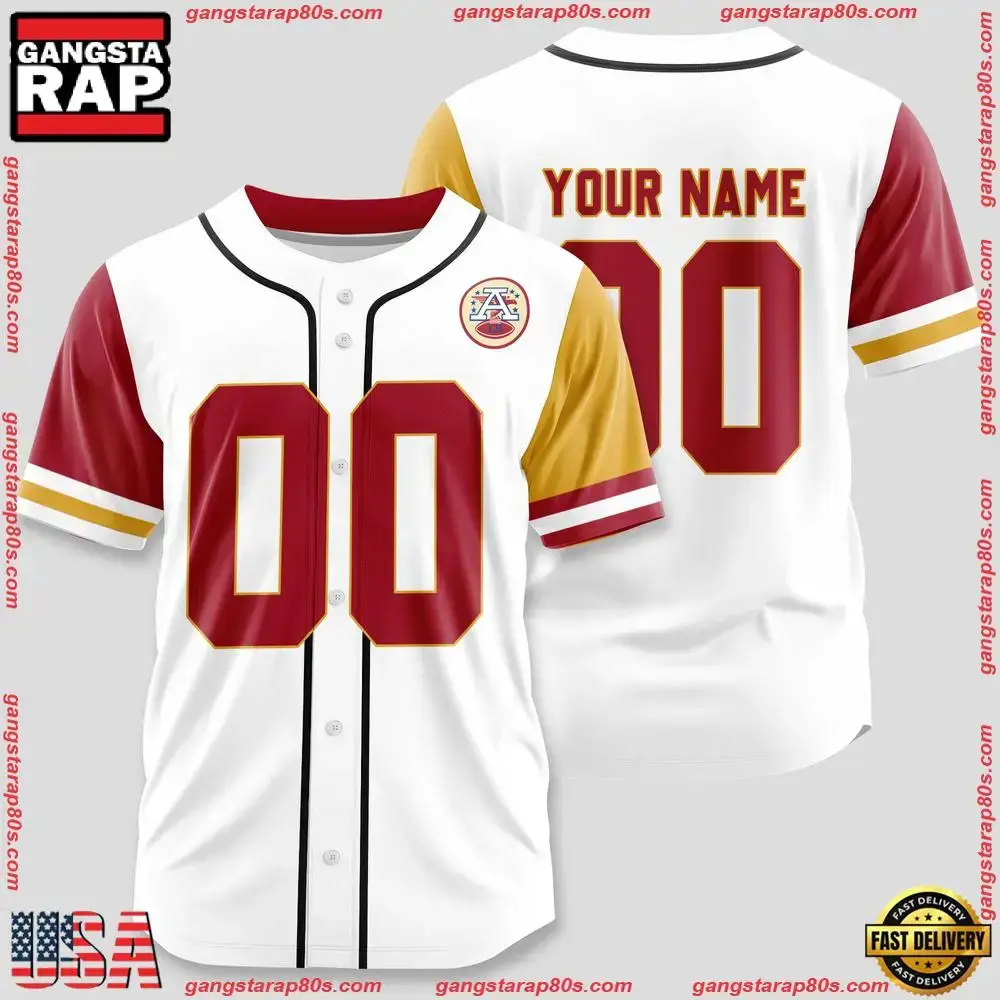 NFL Custom Name Number Kansas City Chiefs Design Baseball Jersey Shirts Image