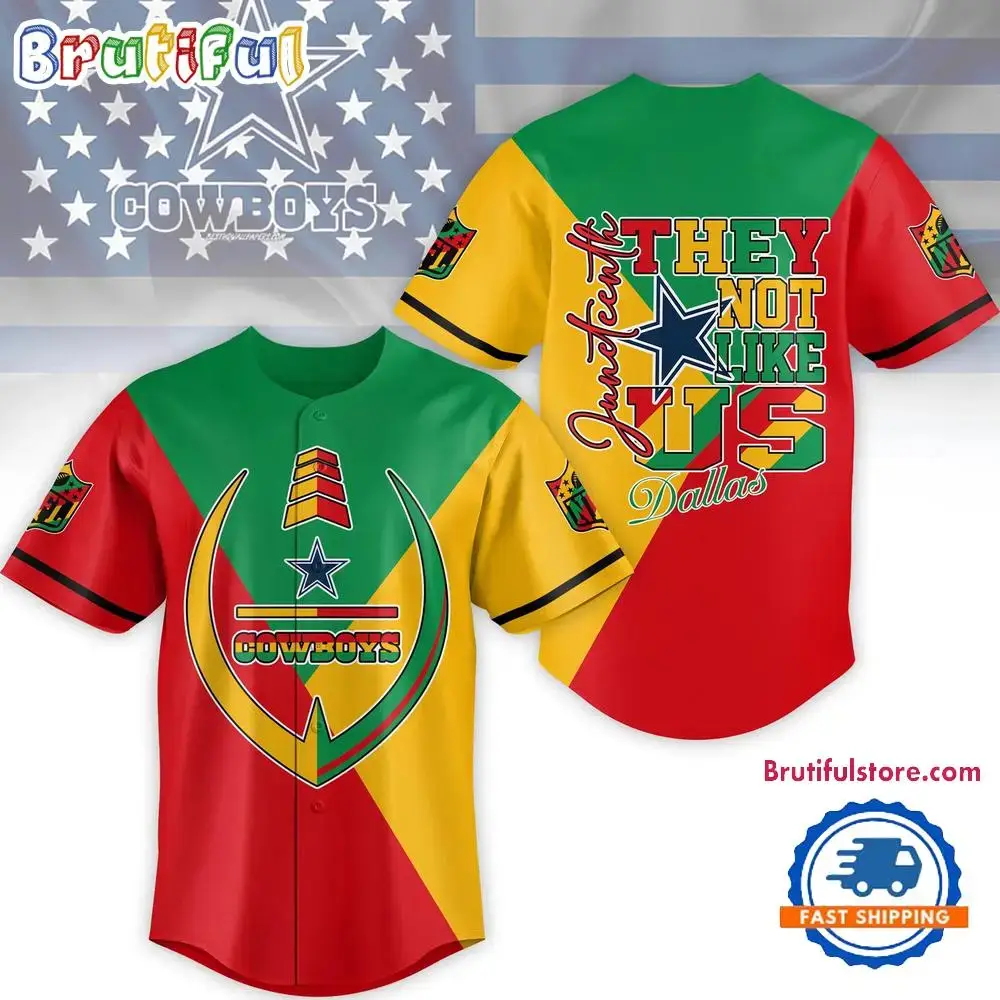 NFL Dallas Cowboys Juneteenth Month They Not Like US Baseball Jersey Image