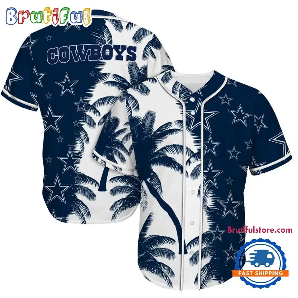 NFL Dallas Cowboys Palm Tree SummerBaseball Jersey Image