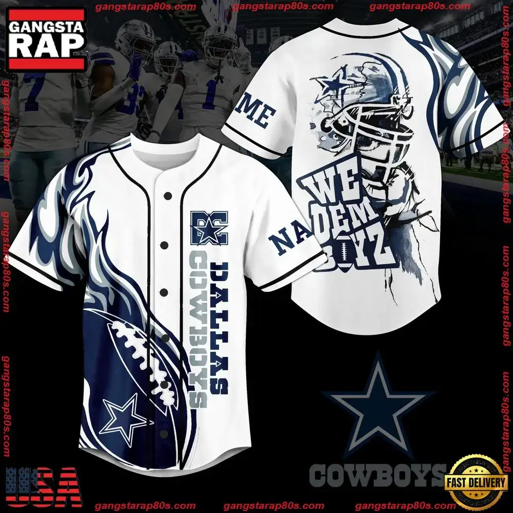 NFL Dallas Cowboys We Dem Boyz Baseball Jersey Image