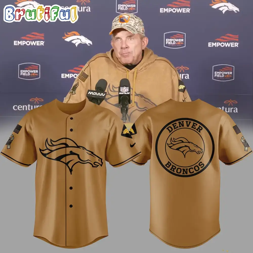 NFL Denver Broncos Veteran Camo Baseball Jersey Image