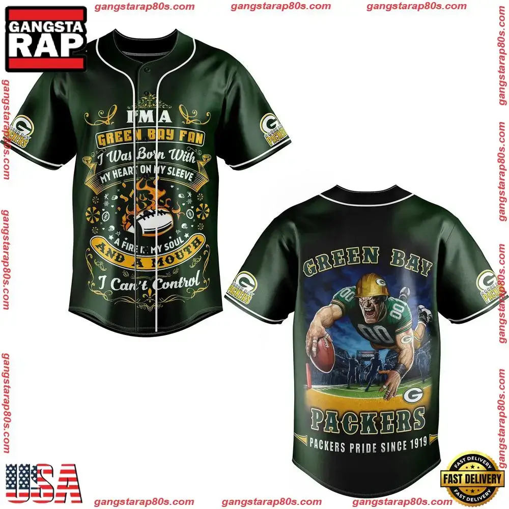 NFL Green Bay Packers Pride Since 1919 Baseball Jersey Image