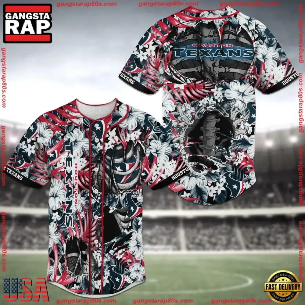NFL Houston Texans New Design Baseball Jersey Shirt Image