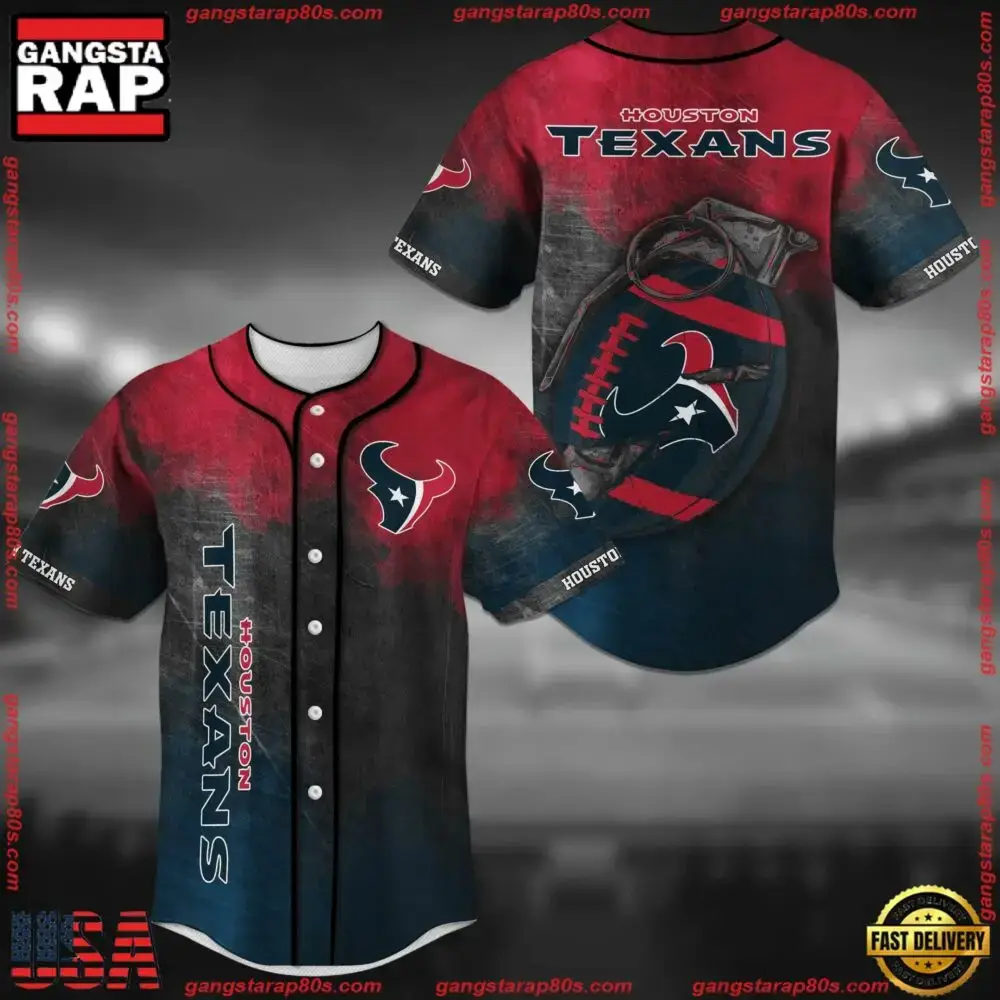 NFL Houston Texans New Design Baseball Jersey Shirts Image