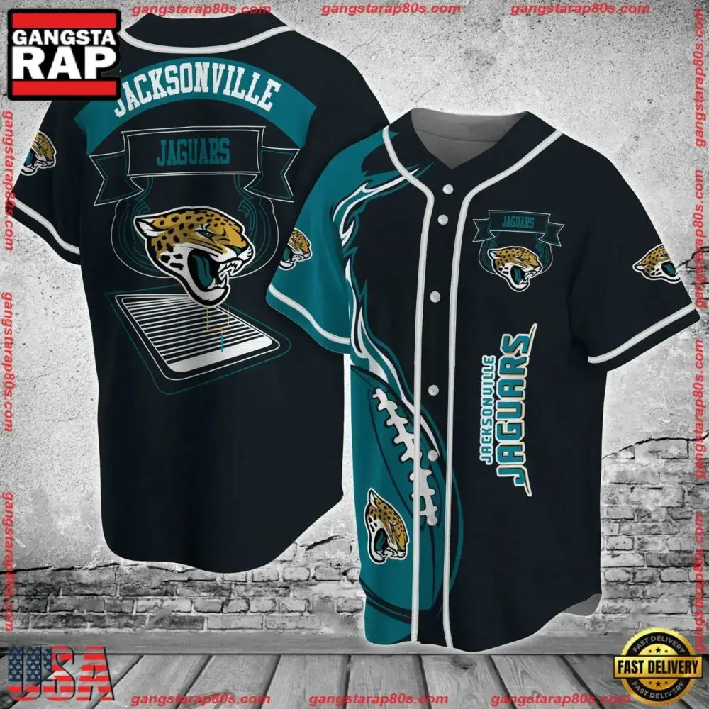 NFL Jacksonville Jaguars New Design Baseball Jersey Shirt Image