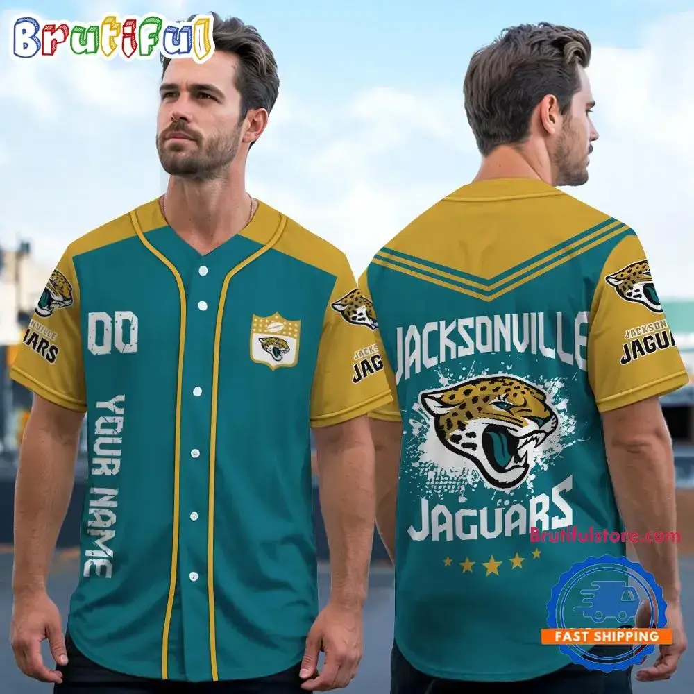NFL Jacksonville Jaguars Personalized Baseball Jersey Image