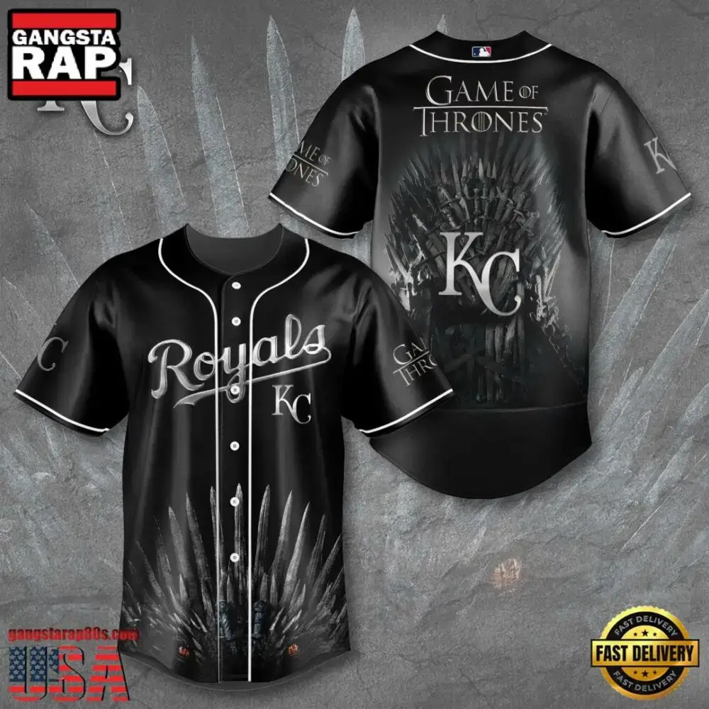 NFL Kansas City Royals x Game of Thrones Baseball Jersey Shirt Image