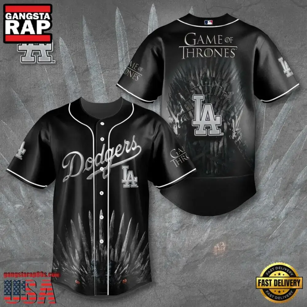 NFL Los Angeles Dodgers x Game of Thrones Baseball Jersey Shirt Image