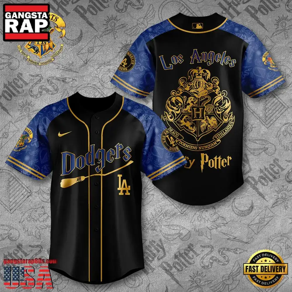 NFL Los Angeles Dodgers x Harry Potter Baseball Jersey Shirt Image