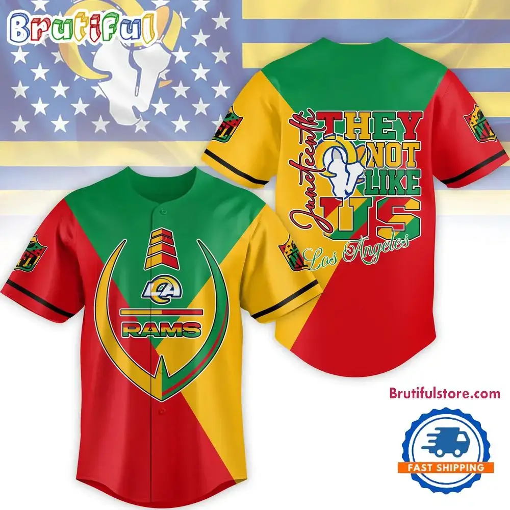NFL Los Angeles Rams Juneteenth Month They Not Like US Baseball Jersey Image