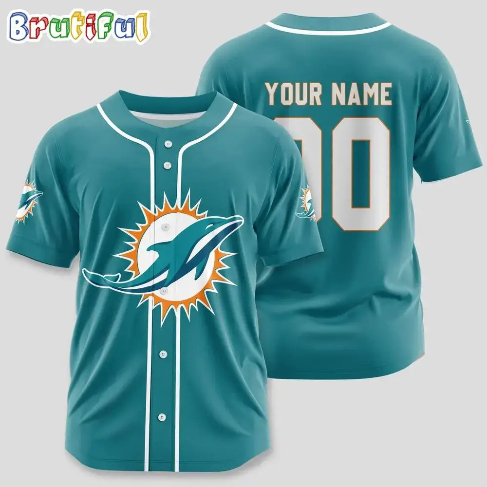 NFL Miami Dolphins Limited Edition Personalized Baseball Jersey Image