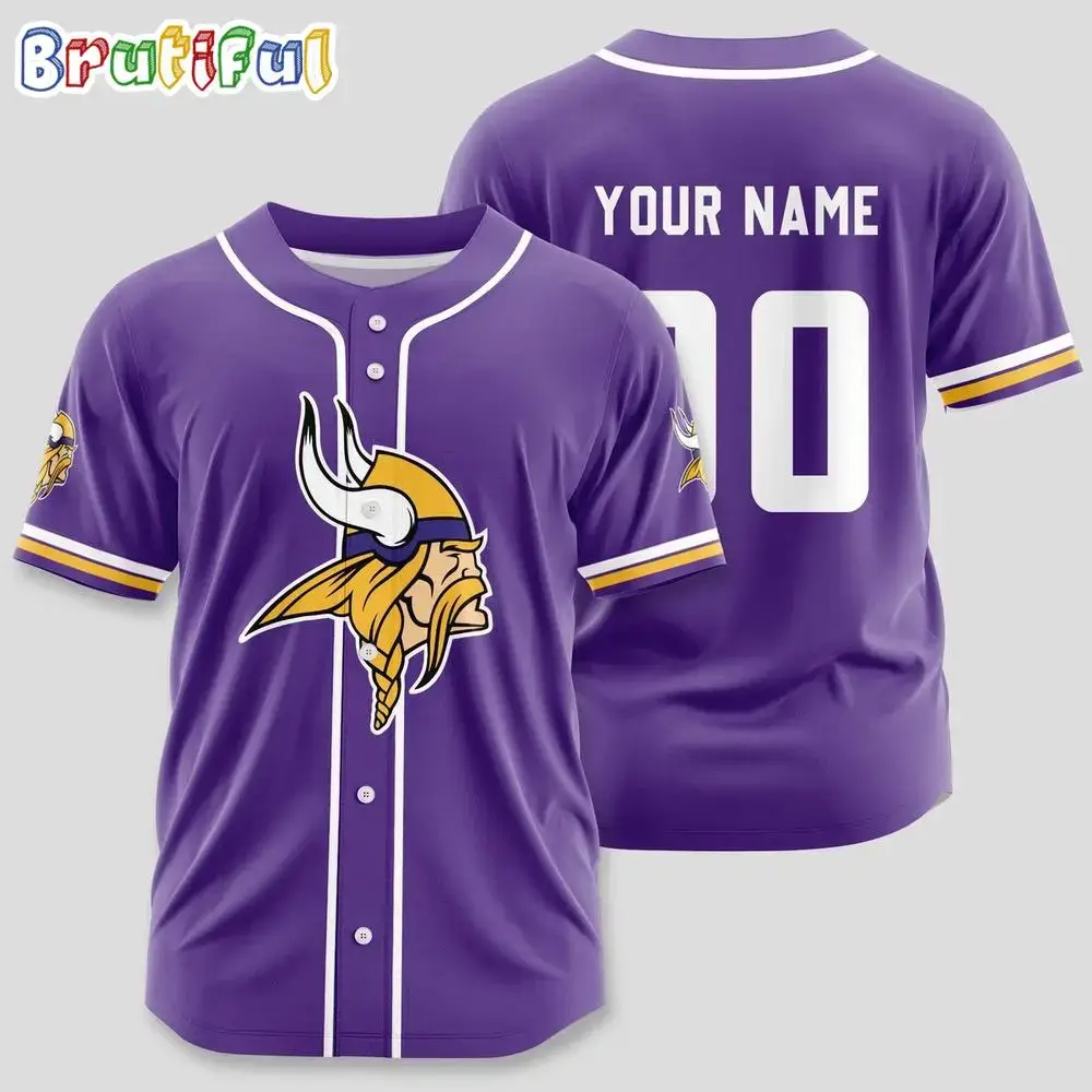 NFL Minnesota Vikings Limited Edition Personalized Baseball Jersey Image