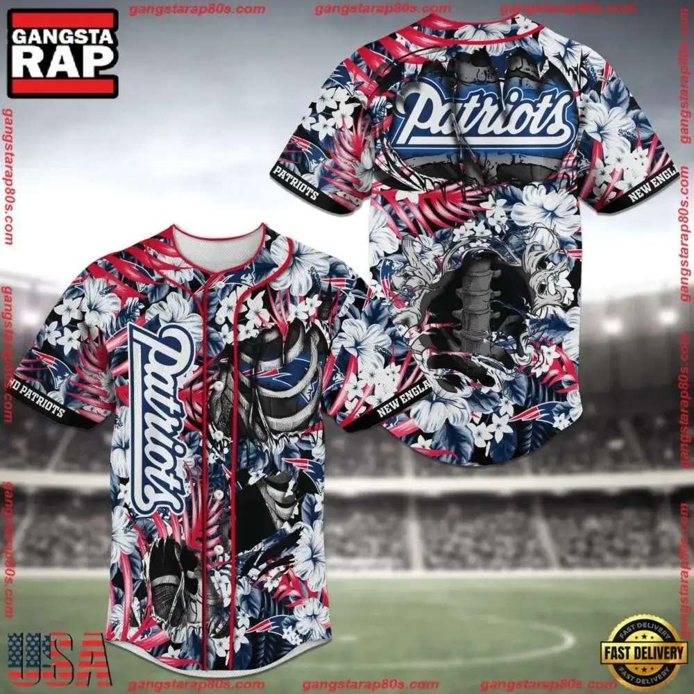 NFL New England Patriots New Design Baseball Jersey Shirt Image
