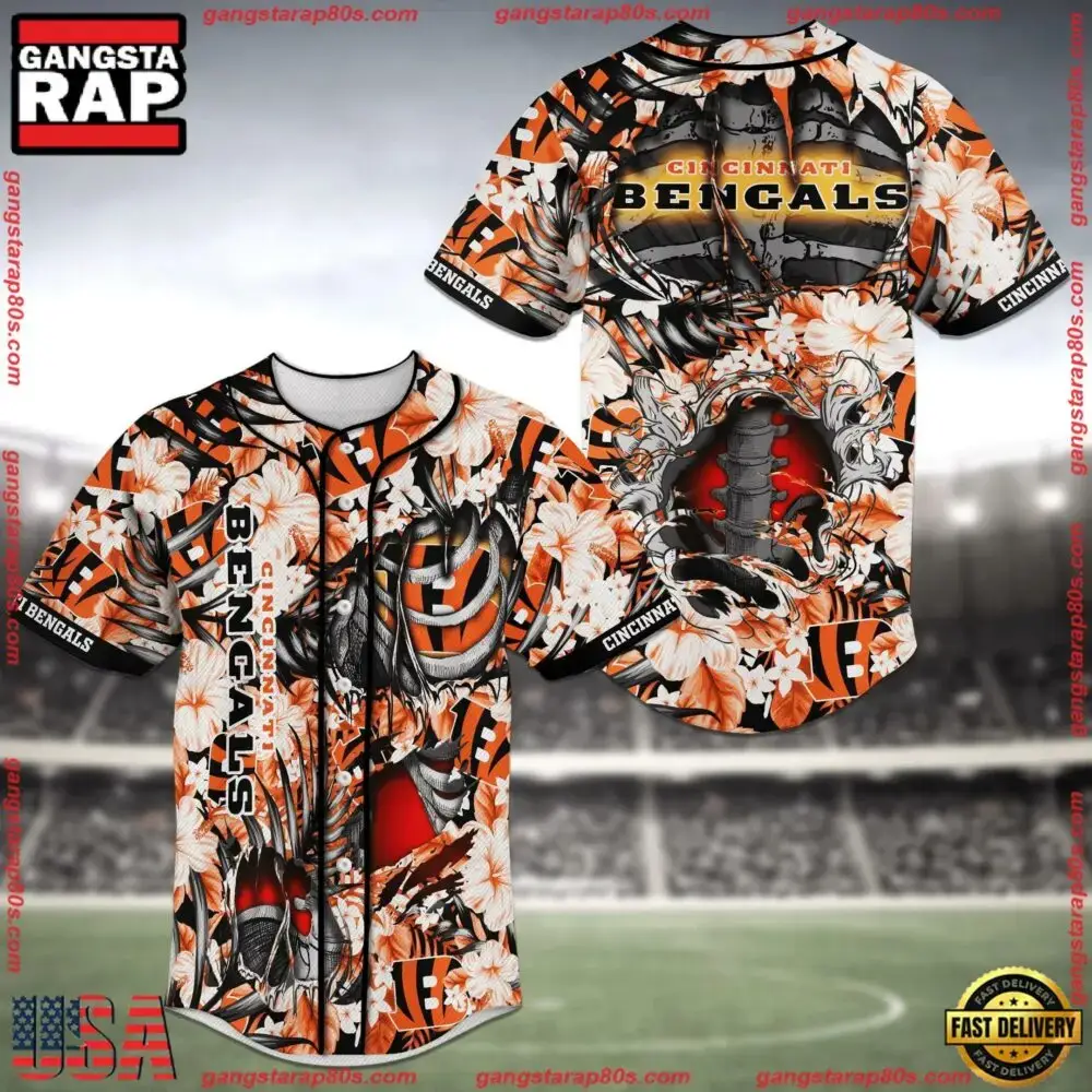 NFL NFL Cincinnati Bengals New Design Baseball Jersey Shirts Image