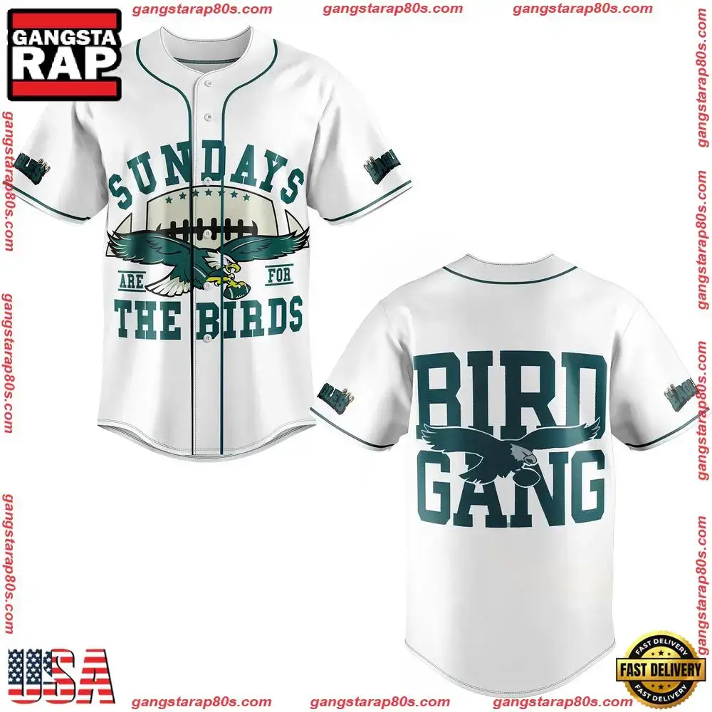 NFL Philadelphia Eagles Bird Gang Baseball Jersey Image