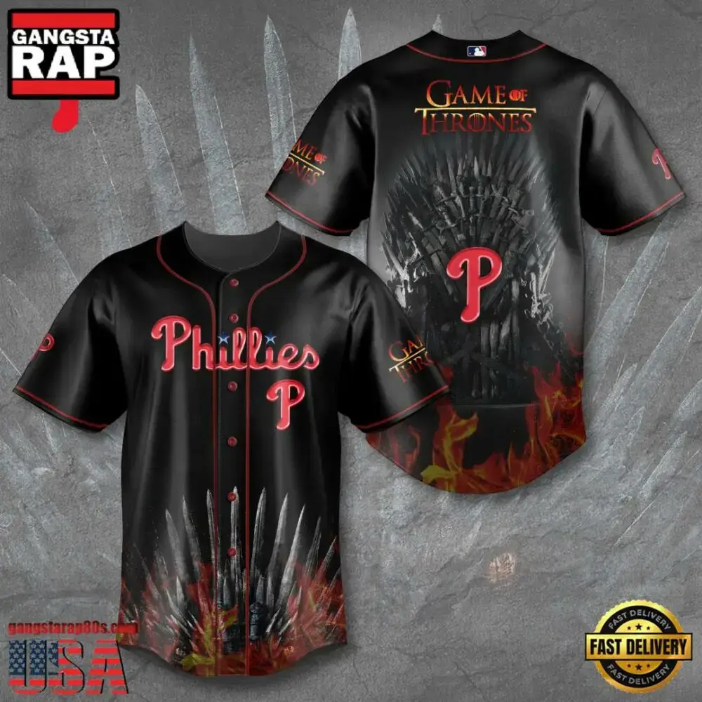 NFL Philadelphia Phillies x Game of Thrones Baseball Jersey Shirt Image