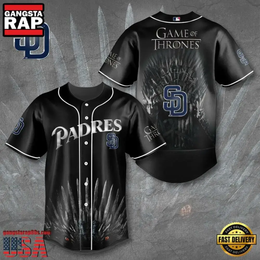 NFL San Diego Padres x Game of Thrones Baseball Jersey Shirt Image