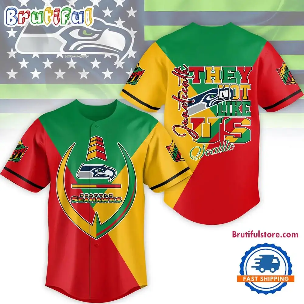 NFL Seattle Seahawks Juneteenth Month They Not Like US Baseball Jersey Image