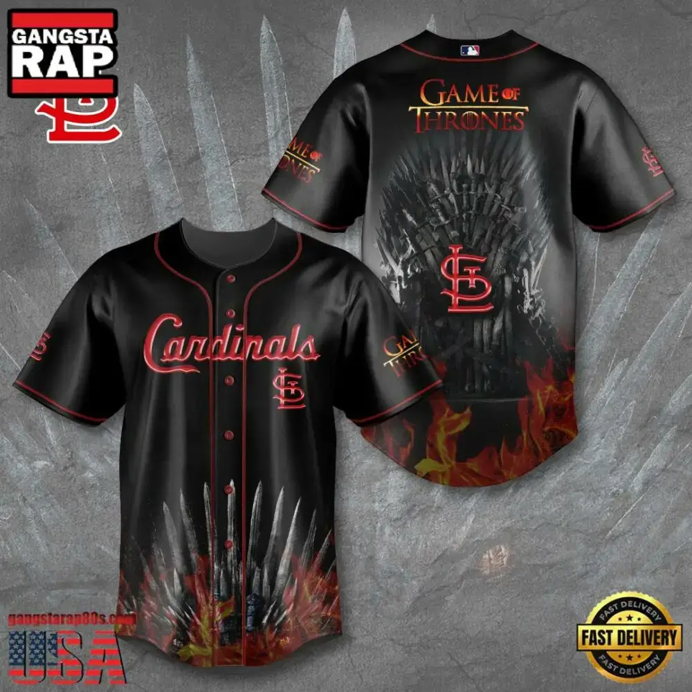 NFL St. Louis Cardinals x Game of Thrones Baseball Jersey Shirt Image