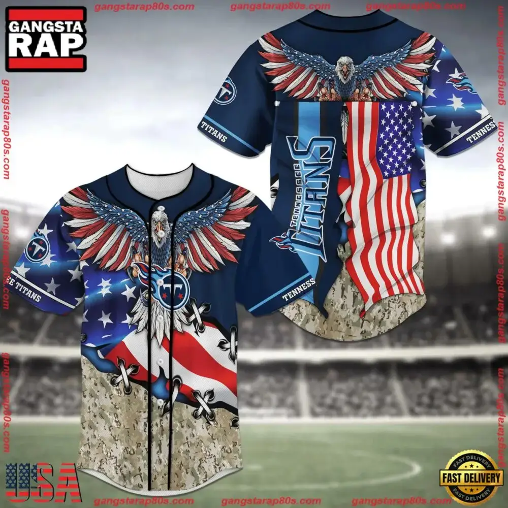 NFL Tennessee Titans New Design Baseball Jersey Shirt Image