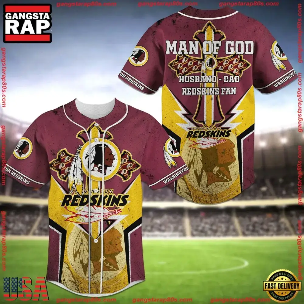 NFL Washington Redskins New Design Baseball Jersey Shirts Image