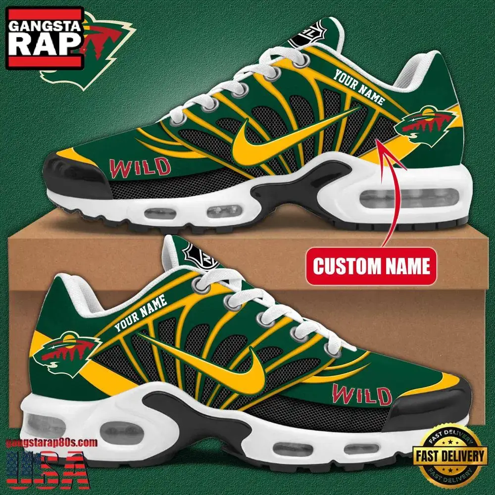 NHL Custom Name Minnesota Wild New Design Air Max Plus Shoes Running Sneakers Image