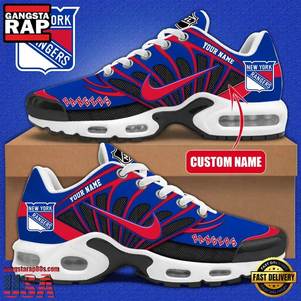 NHL Custom Name New York Rangers New Design Air Max Plus Shoes Running Sneakers Image