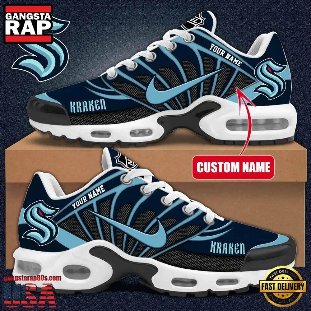 NHL Custom Name Seattle Kraken New Design Air Max Plus Shoes Running Sneakers Image