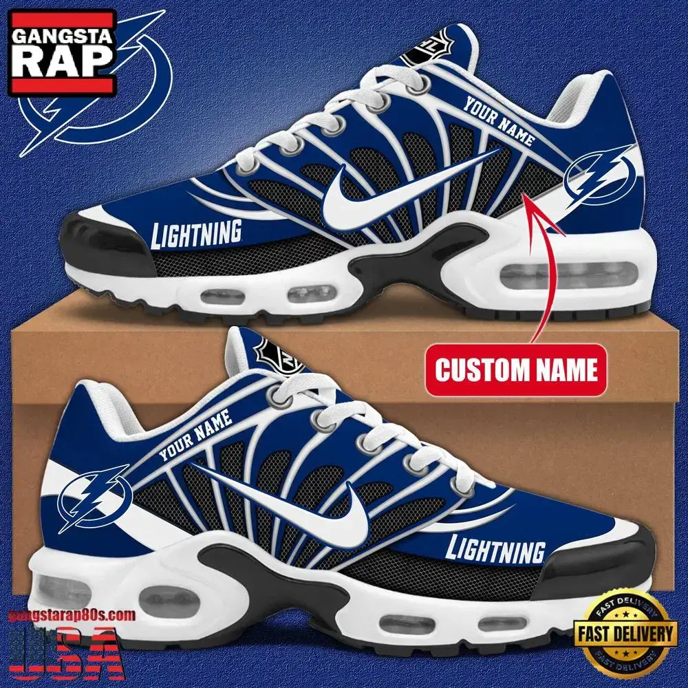 NHL Custom Name Tampa Bay Lightning New Design Air Max Plus Shoes Running Sneakers Image