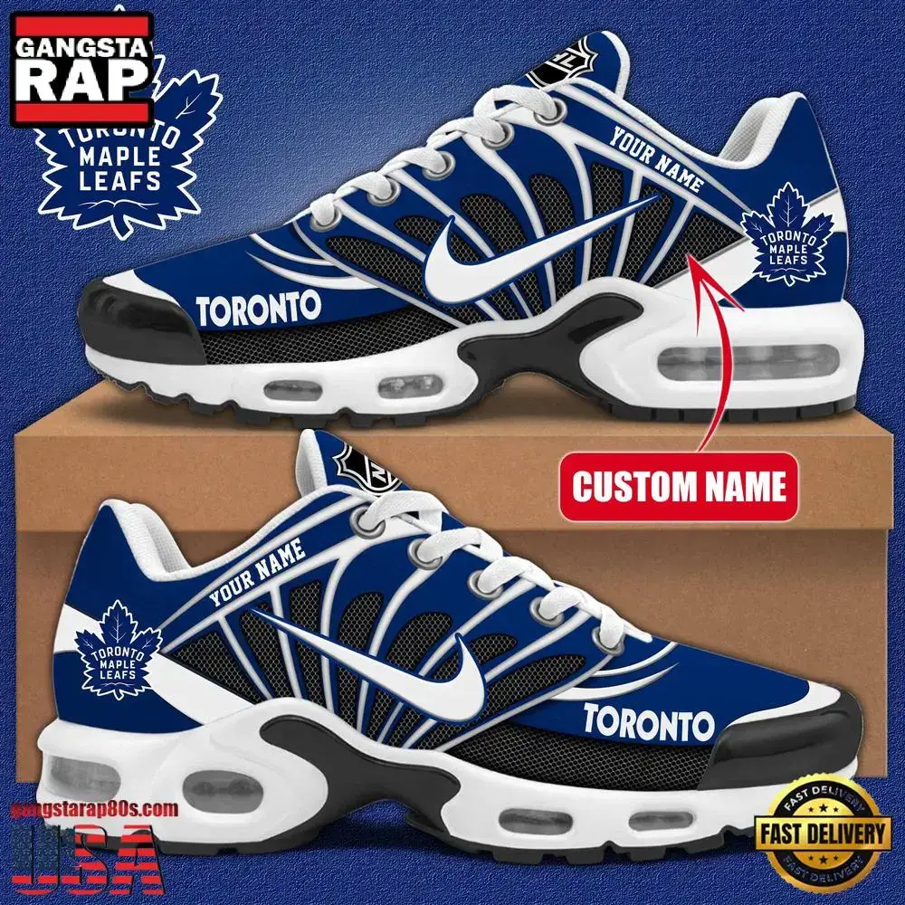 NHL Custom Name Toronto Maple Leafs New Design Air Max Plus Shoes Running Sneakers Image