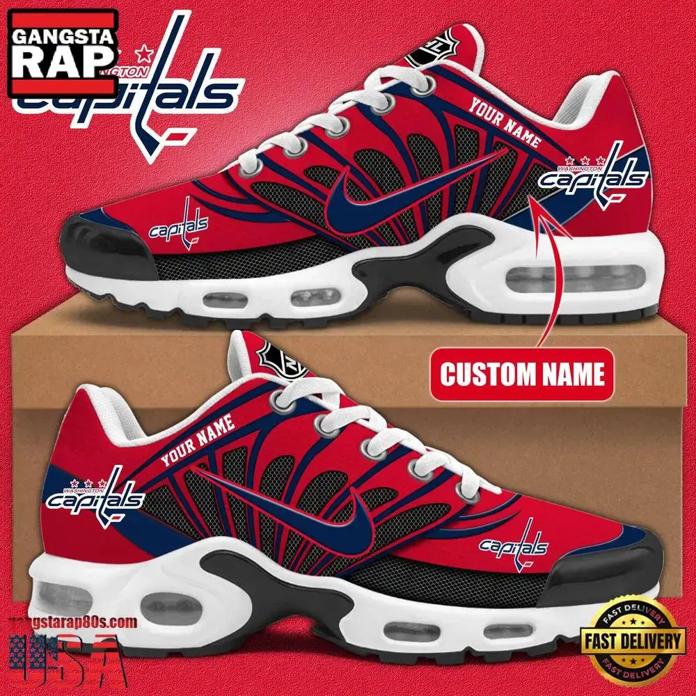 NHL Custom Name Washington Capitals New Design Air Max Plus Shoes Running Sneakers Image