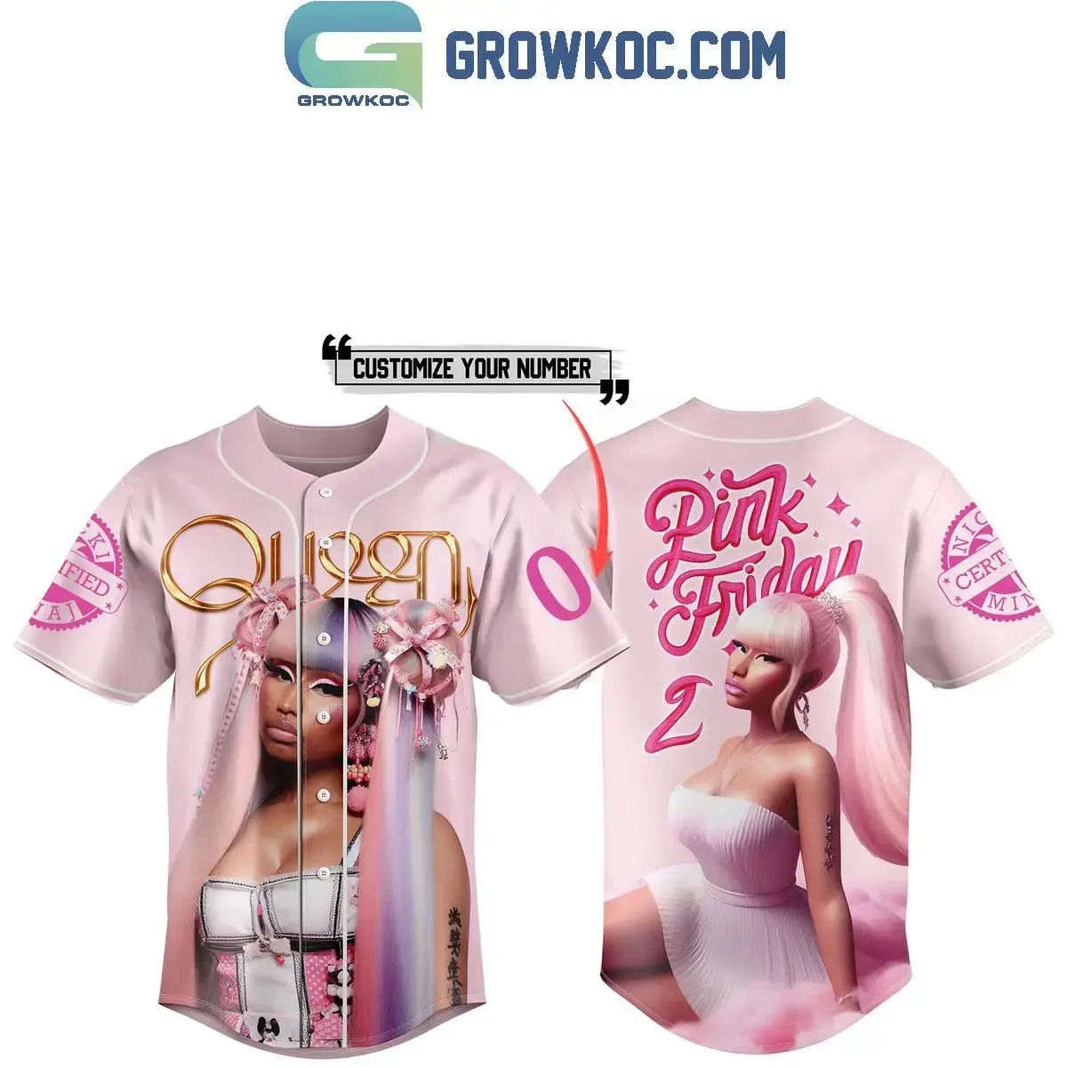 Nicki Minaj Pink Friday 2 Tour 2024 True Fan Personalized Baseball Jersey Image
