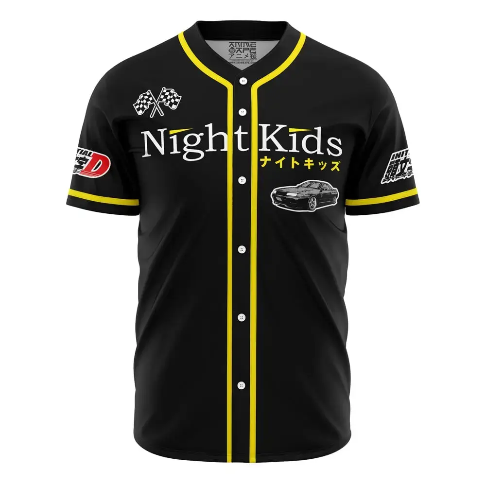 Night Kids Initial D Baseball Jersey Image