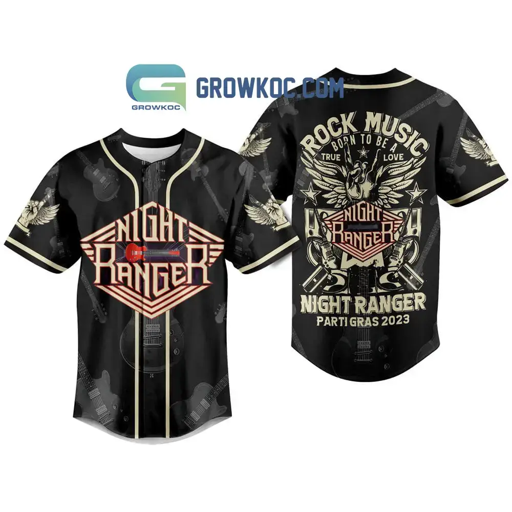 Night Ranger Parti Gras 2023 Rock Music Born To Be A True Love Baseball Jersey Image