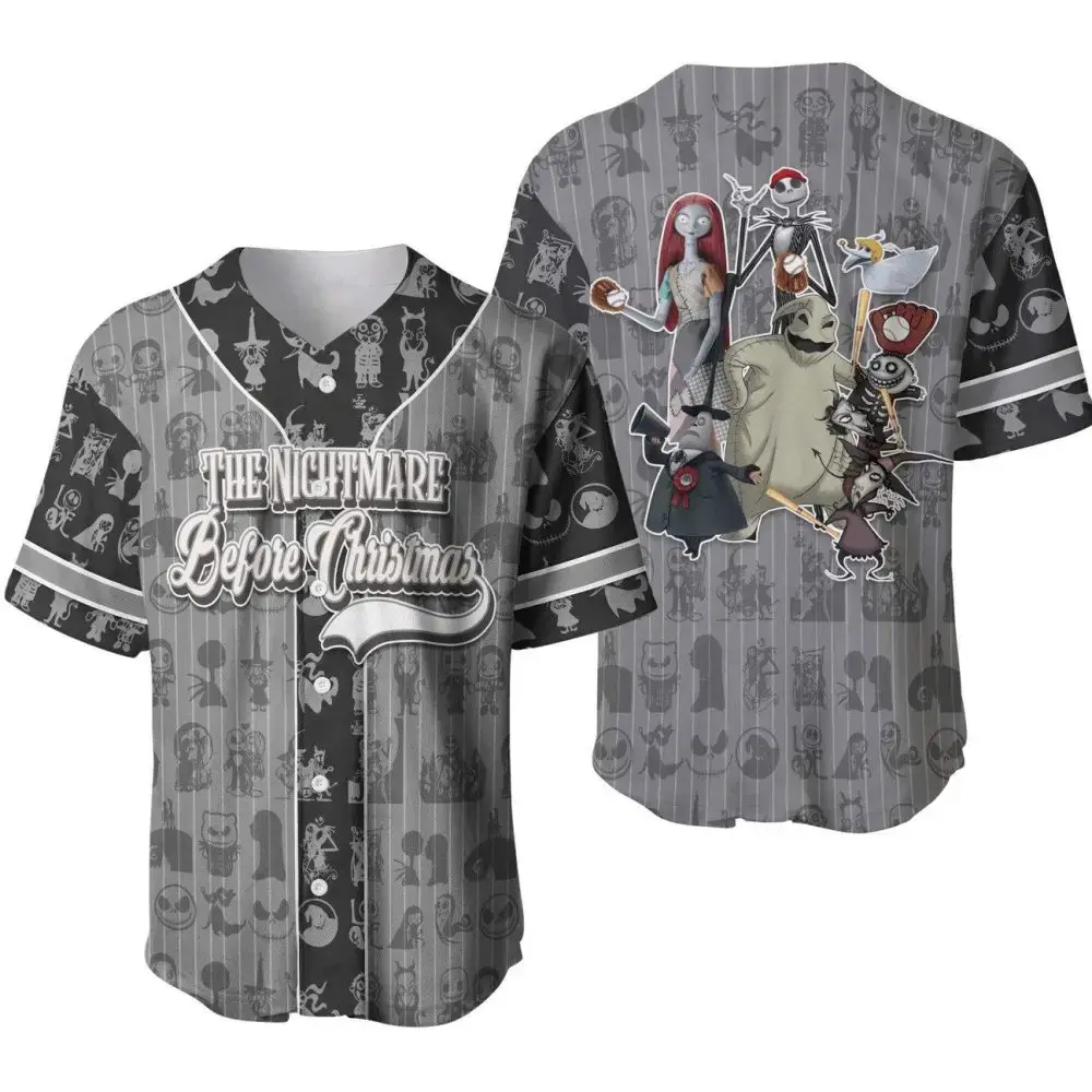 Nightmare Before Christmas Baseball Jersey – Unique Fan Apparel Gift Image
